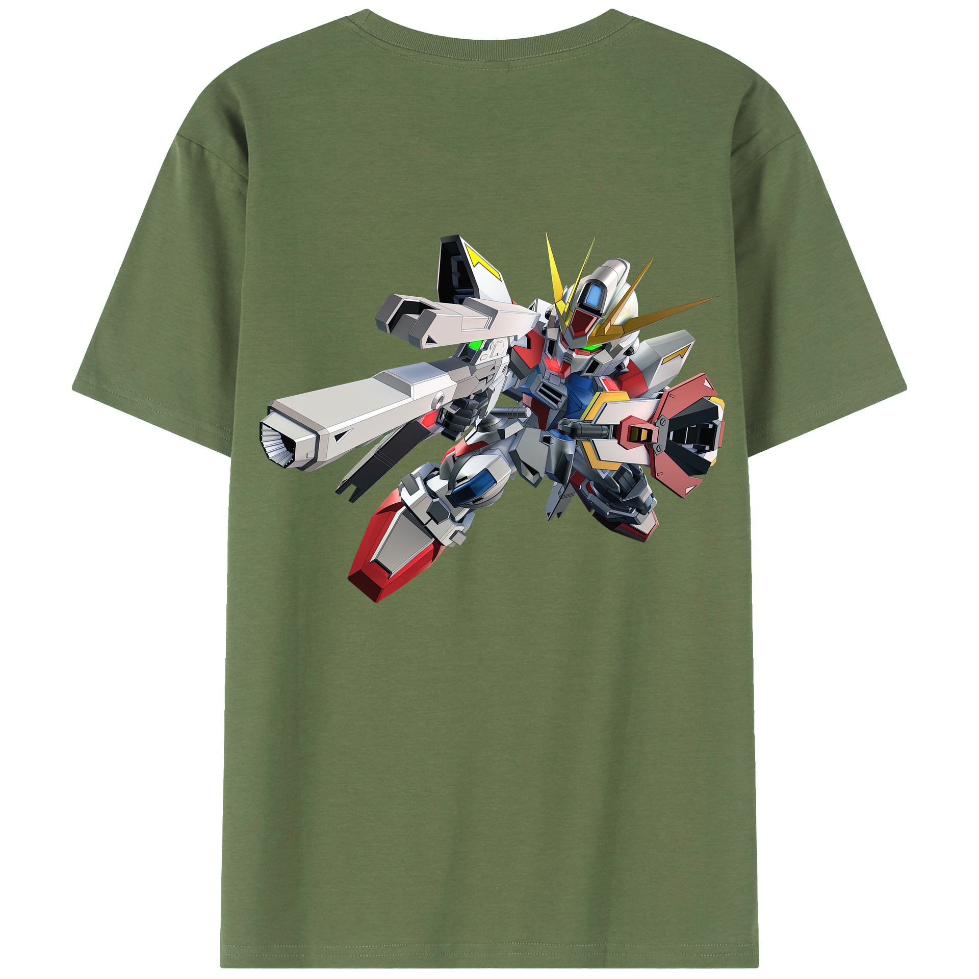 （画像用） 機動戦士ガンダム Mobile Suit Gundam 綿100％ メンズ半袖Tシャツ（バックプリント） 通気性